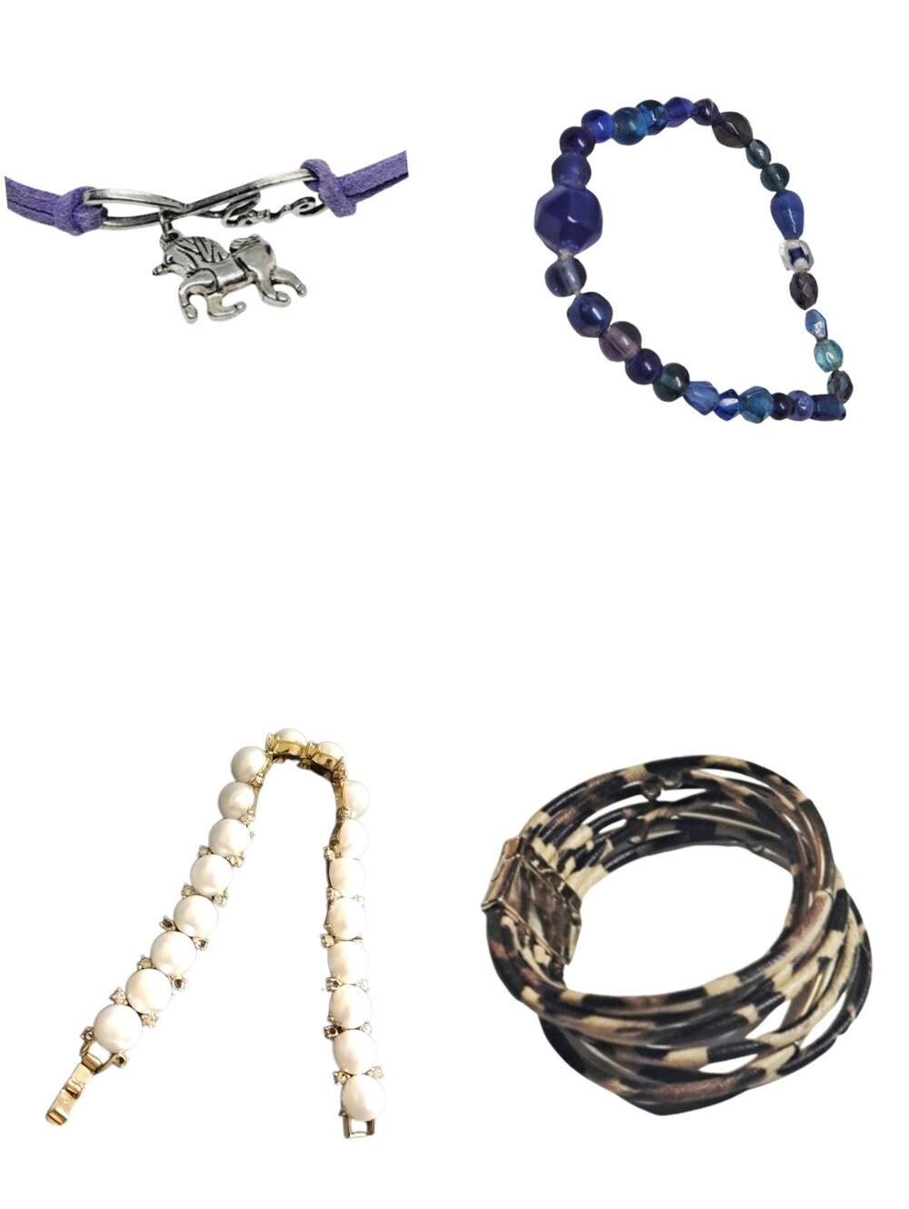 Bundle of 4 Bracelets Miscellaneous Colors And Styles